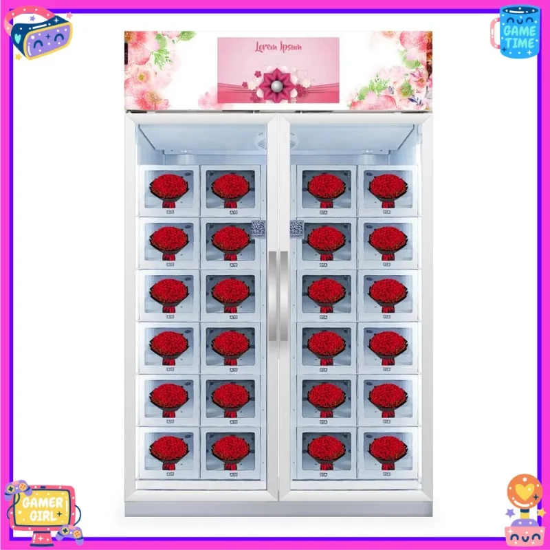 Customized 22 Inch Touch Screen Flower Vending Locker With Refrigerator Cooling System