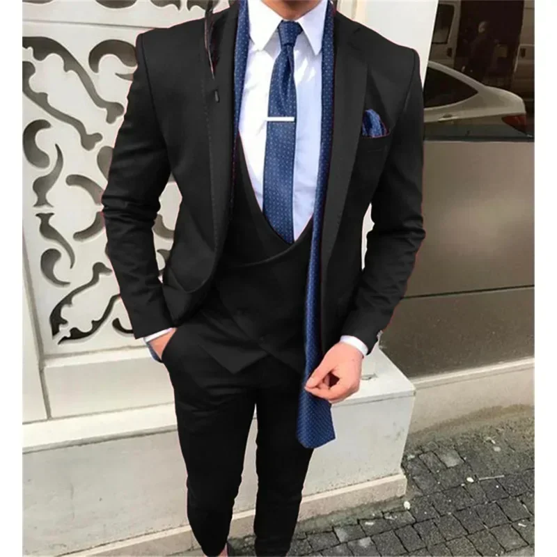 2025 New Casual Fashion Men's Suit  Gentleman Suit British Style Banquet Groom Best Man Dress  Suits for Men  Suit Men