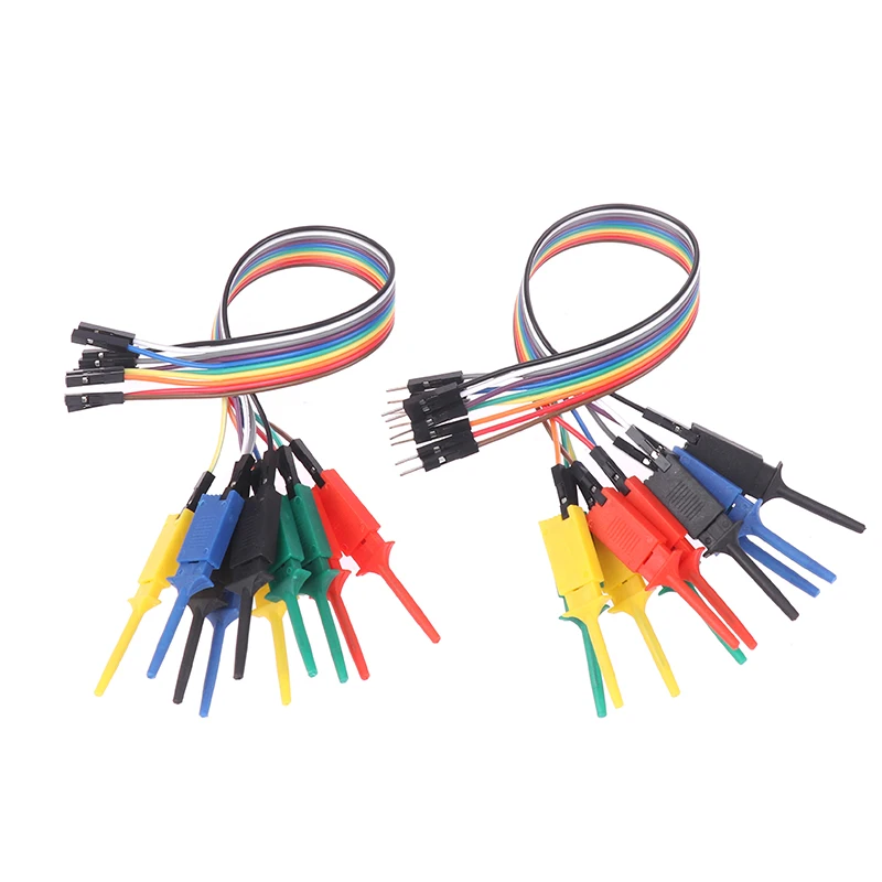 1pc 20cm 10P High Efficiency Test Hook Clip Logic Analyzer Cable Gripper Probe Test Clamp For Chips Pins Connecting Testing