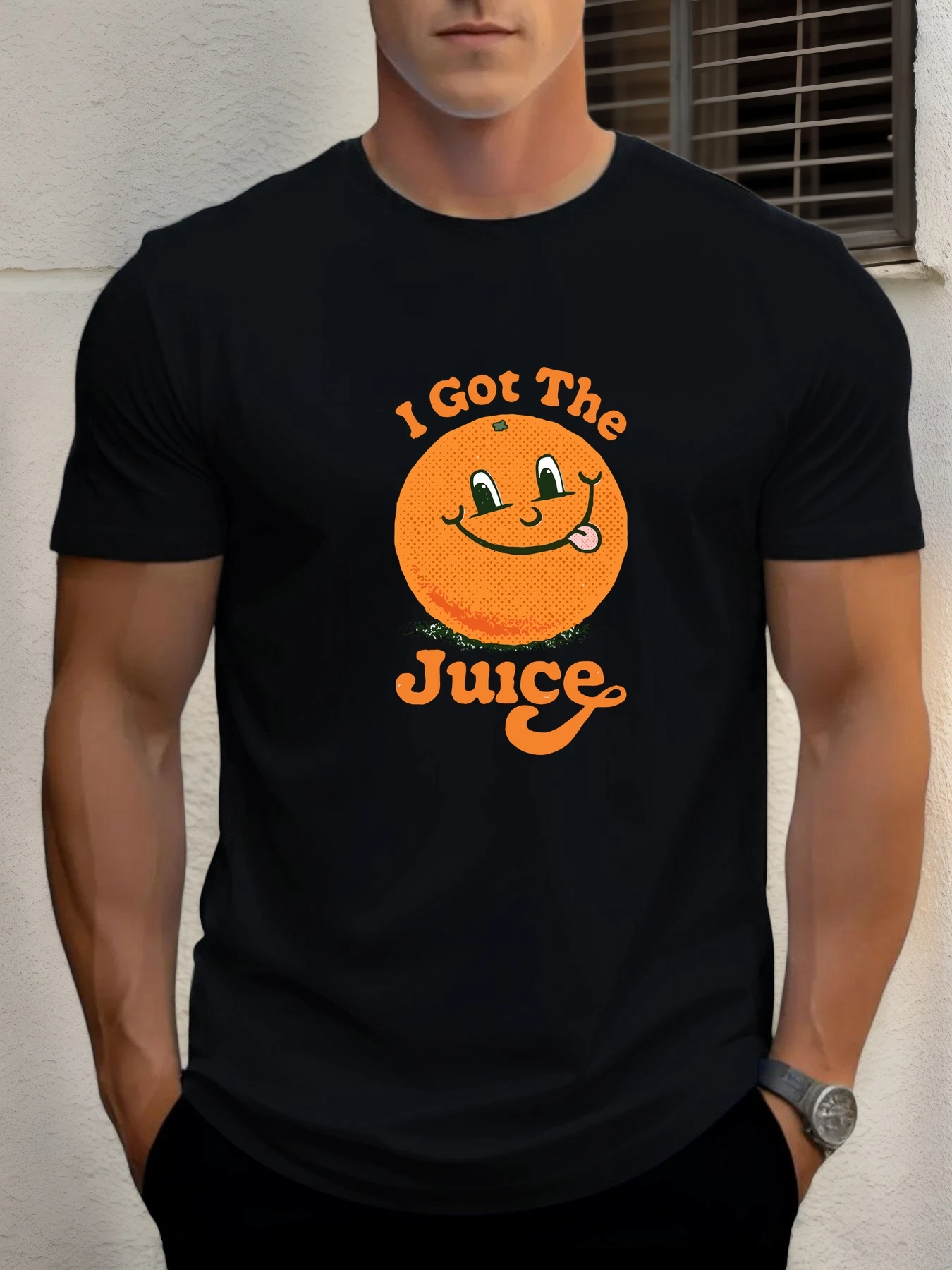 

T Shirt For Men I Got The Juice 100% Cotton Graphic Printing Summer Round Neck T-Shirt Casual Breathable Street Style Daily Top