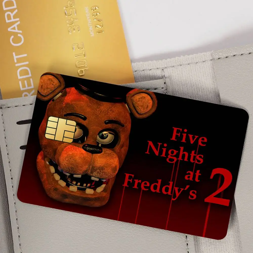 F-Five Nights at F-Fre-Ddy 2 Poster Waterproof Film skin Cover 4PCS Credit Card stickers Debit Front Decoration Bank Subway Pass
