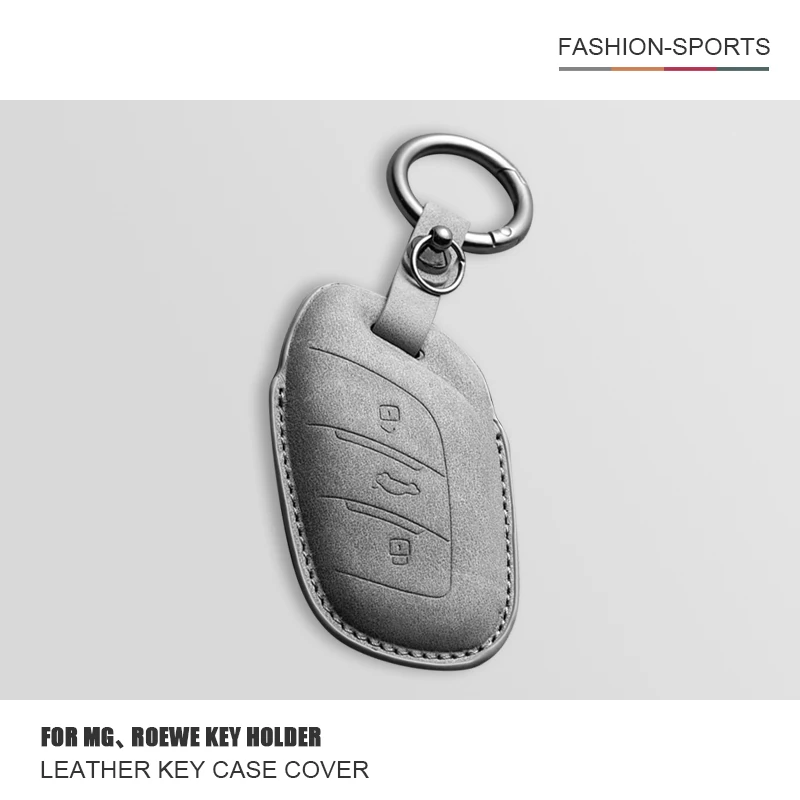 

Leather Car Smart Key Case Cover Shell Holder Fob For MG ZS EV MG6 EZS HS EHS For Roewe RX8 RX5 RX3 i6 i5 Keychain Accessories