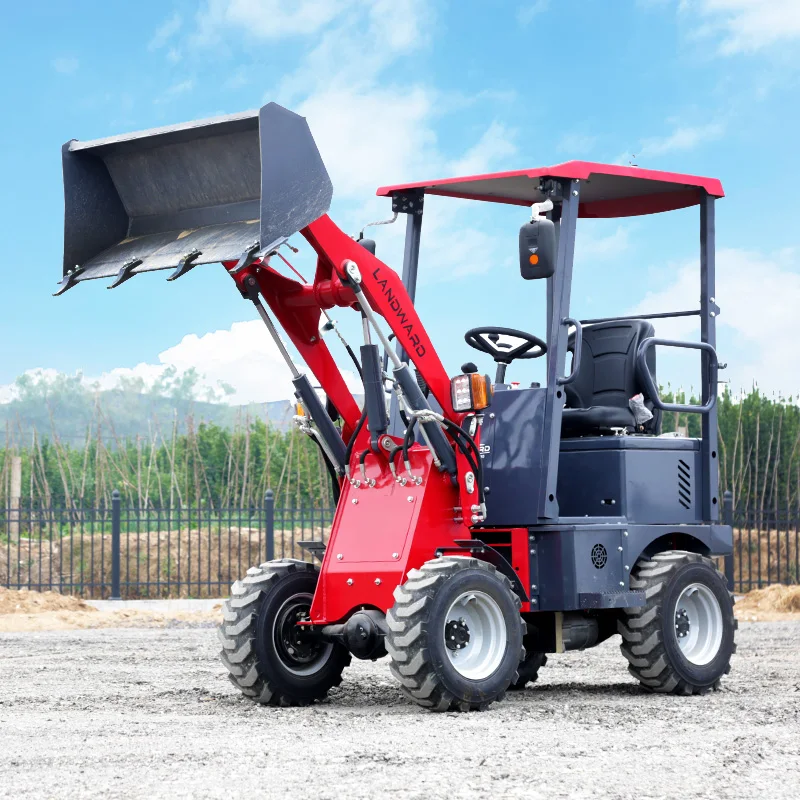 Earthmoving Loader Wholesale 4WD All-Terrain Loader Agriculture Handling Truck New Energy Electric Loader Rock Bucket Customized