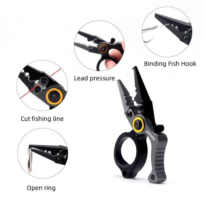 Small Fishing Pliers Aluminium alloy PE Line Scissors Outdoor Lure Mini Fishing Tools