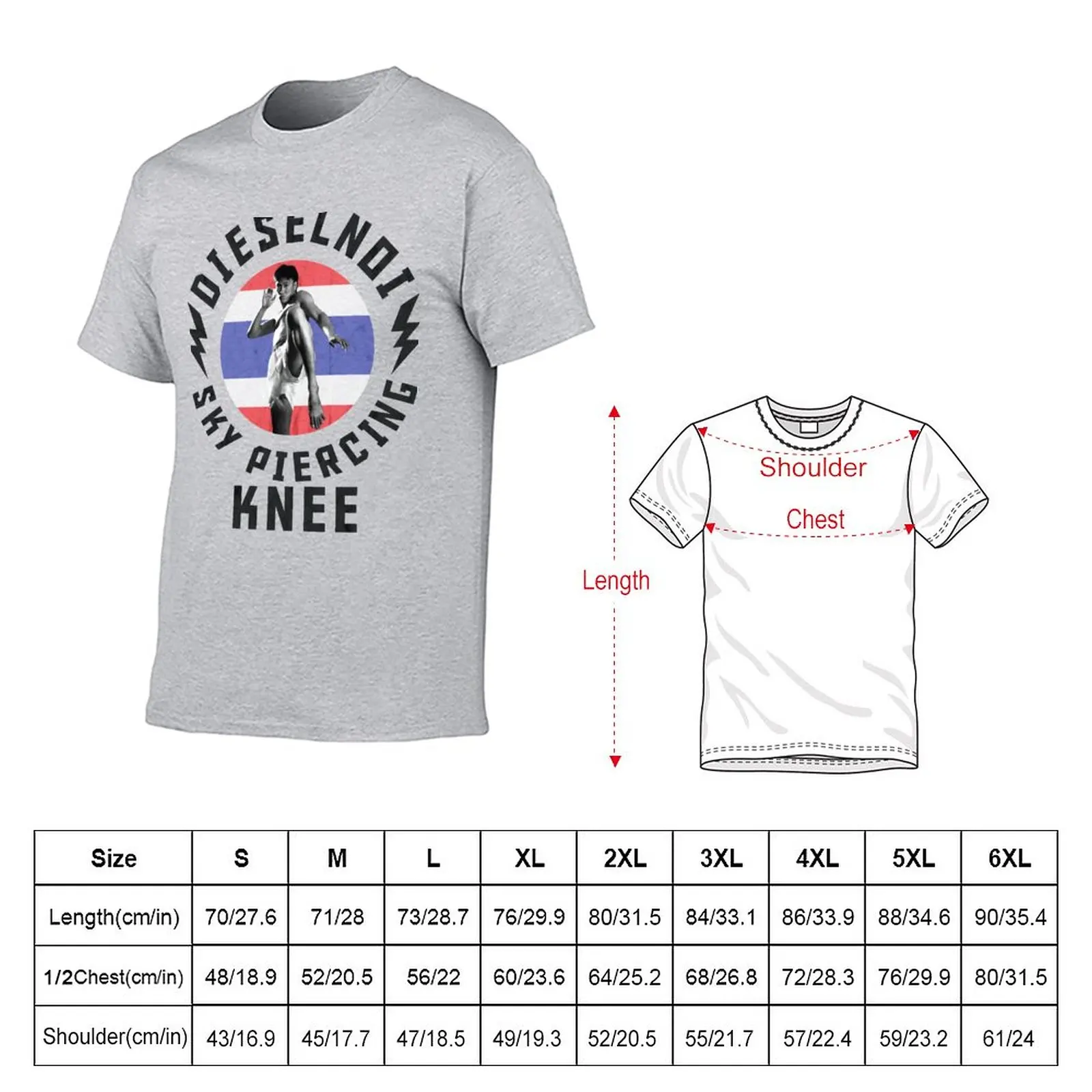 New Sky Piercing Knee Dieselnoi Muay Thai T-Shirt graphic t shirts sweat shirt funny t shirt plain white t shirts men