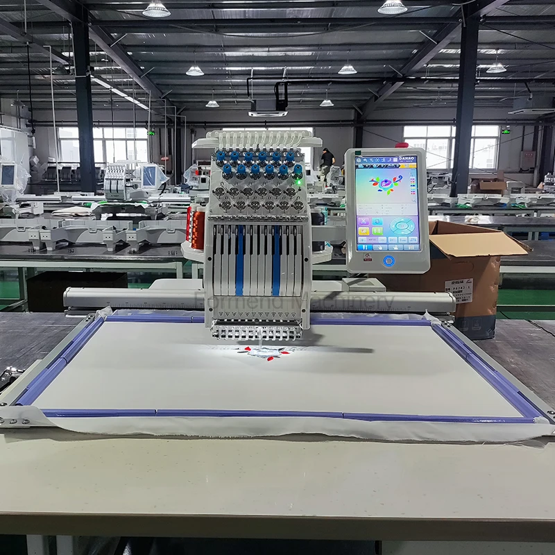 User Friendly 12   All in One Embroidery Machine Easy Operation Stitching Unit for Startup Apparel Brand