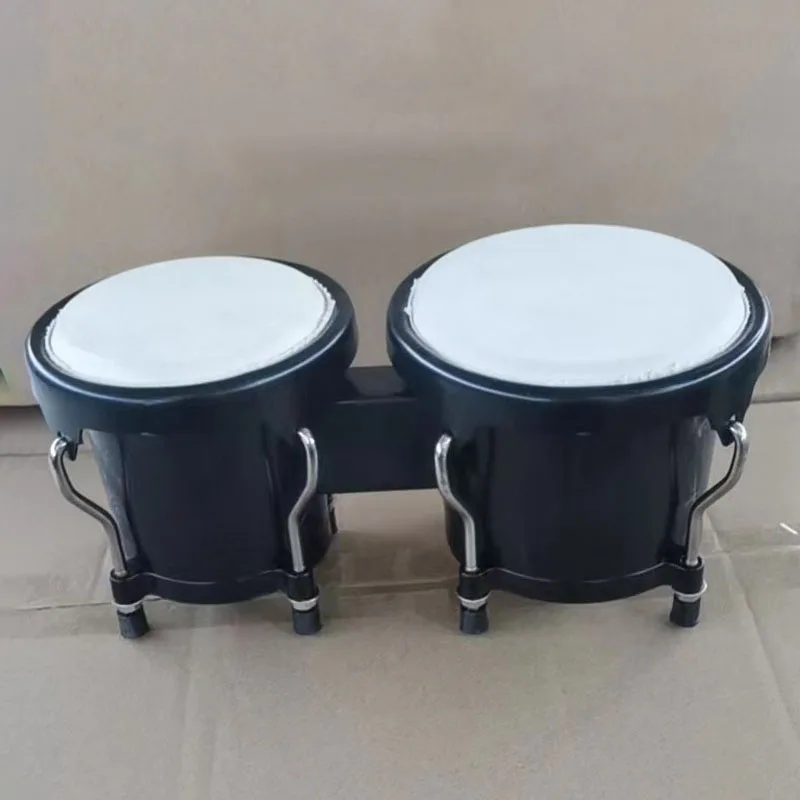 Fotografia 3: Orff bongo tambor siameses 4 5 Polegada crianças pandeiro profissional cedo educacional africano bongos tambor iniciante handdrum presente