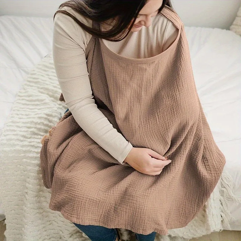 Nursing Cover Cloth - Outdoor Breastfeeding Shawl, Anti-Exposure Gauze Feeding Cover-up,1 pcs Breathable Nursing Scarf for Mater