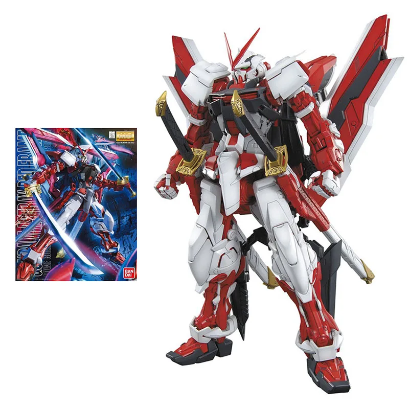 

Bandai Gundam Model Kit Anime Figure MG 1/100 MBF-P02 Gundam Astray Red Frame Action Figures Toys Collectible Gifts for Children