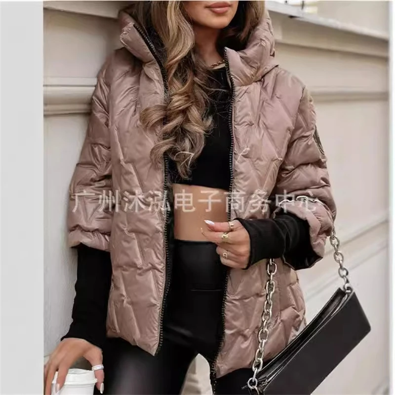 

Oversized Hooded Jacket For Women With Pockets And Zipper Long Sleeve Loose Coat Street Fashion Outerwear