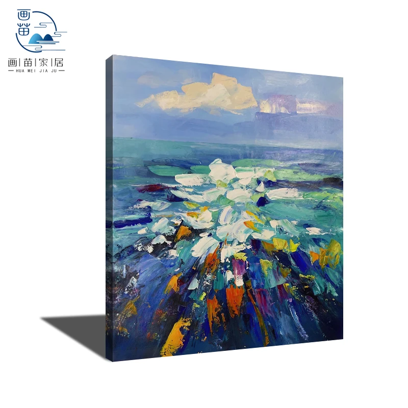 

Living Room Modern Home Decor Animal Summer Lotus Leaf Pond Lotus Pond Fish Oil Painting