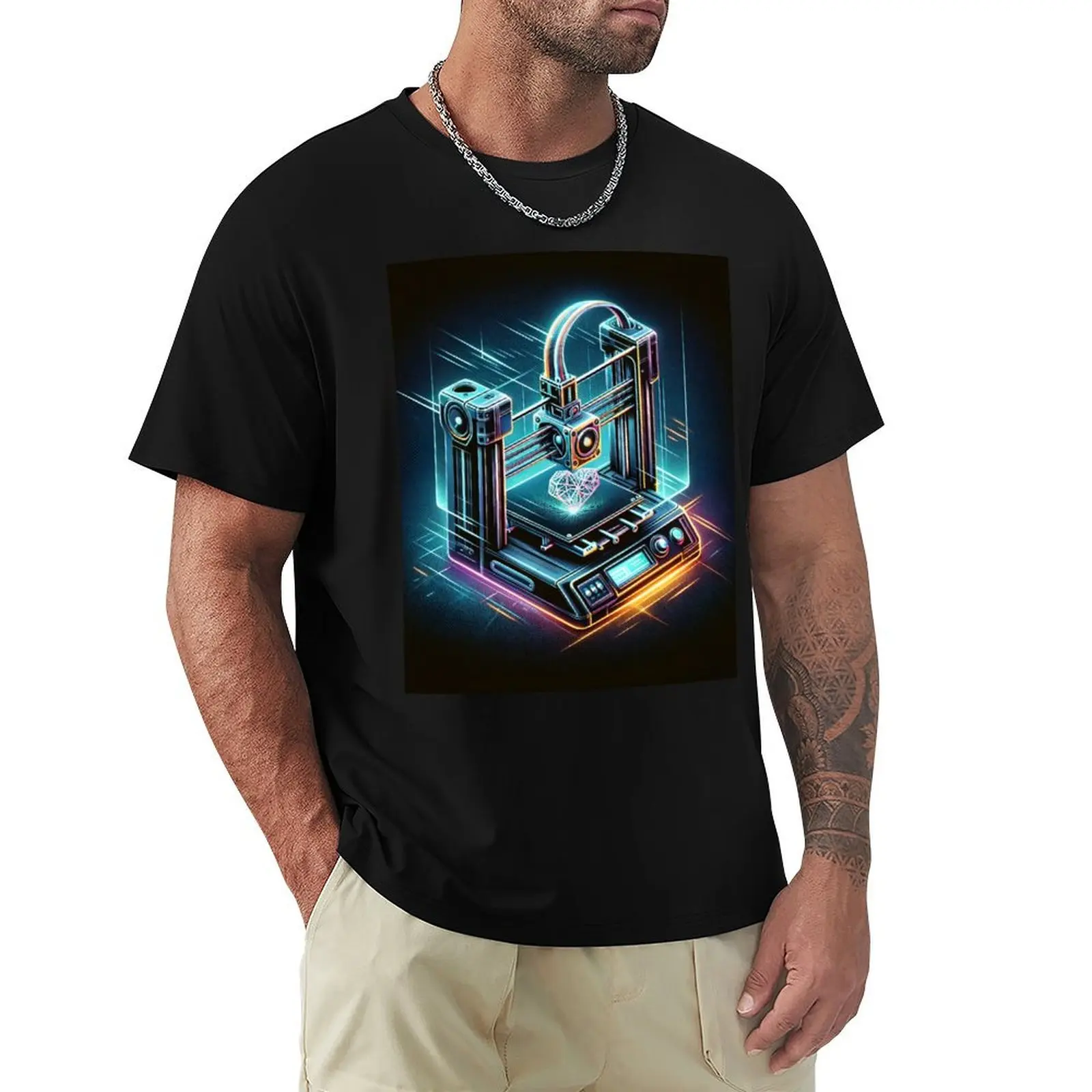 3D Printer T-Shirt customs design your own summer top men clothes