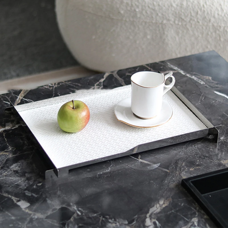 Simple Decorative Tray Study Living Room Metal Storage Tray Modern Home Decor Trays Elegant Aesthetic Design Jewelry Trays
