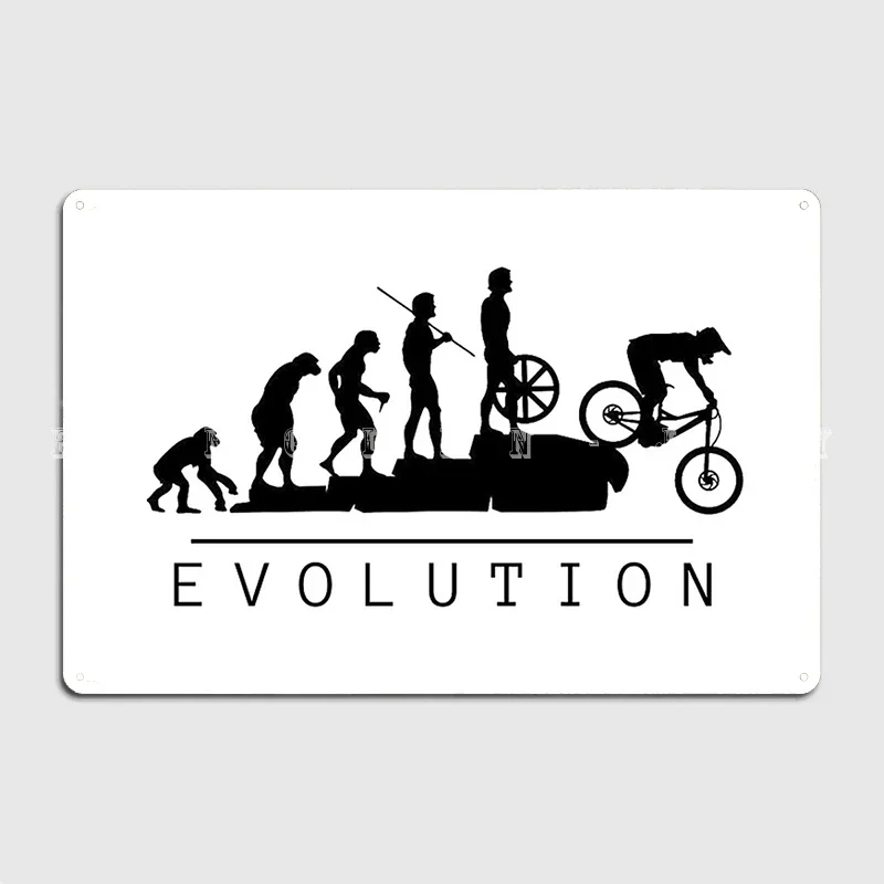 Mountain Bike Evolutions Metal Plaque Poster Cinema Living Room Kitchen Create Plaques Tin Sign Poster