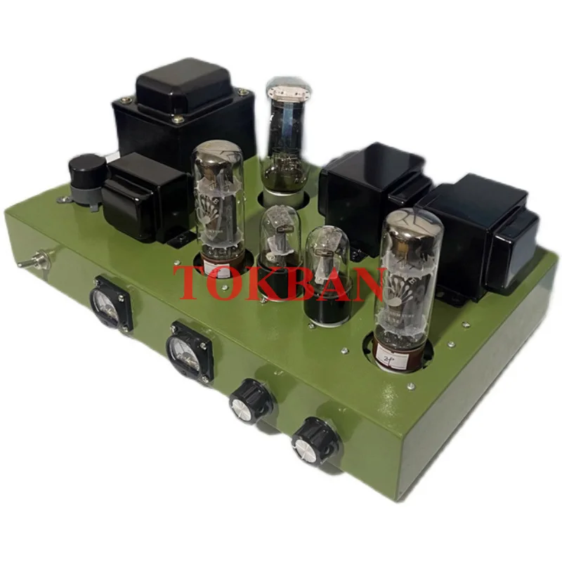 Tokban EL34 Vacuum Tube Amplifier Diy Kit 10w*2 High Power Handmade Bluetooth 5.0 Vu Meter HIFI Class A Amplifier Audio