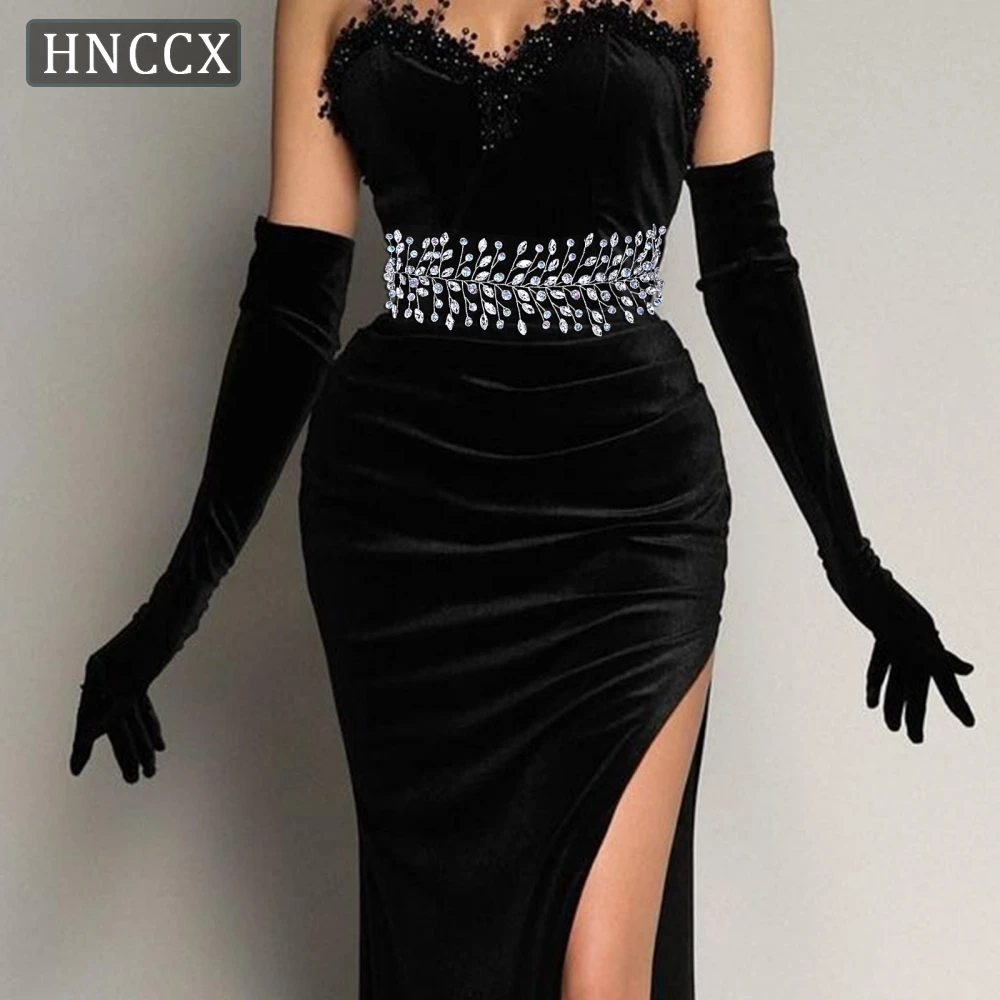 

HNCCX Elegant Rhinestone Bridal Belt Bridesmaid Belt Wedding Dress Waist Decoration Evening Gown Belt Accessories CSH799