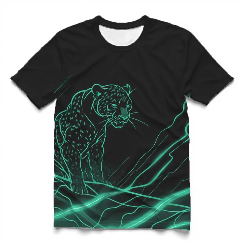 Trendy Black Panther Graphic T Shirts For Men Summer Fashion Streetwear 3D Printed Hip Hop Tees Cool Oversized O Neck T-shirts