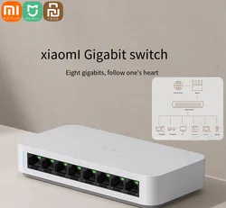 Xiaomi Mi 8 Ports RJ45 Gigabit Ethernet Switch 1000Mbps Mini Network Switches VLAN Ethernet Splitter Lan Mijia Router Hub Switch