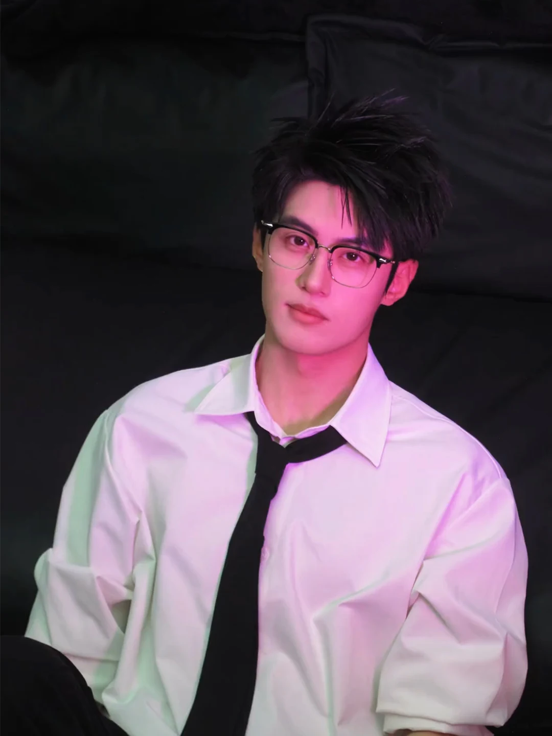 

Cleanfit White Long Sleeve Men's Shirt Spring Suit Innerwear High-End Flipped Collar Shirt Jacket Loose Fit Luxury Style