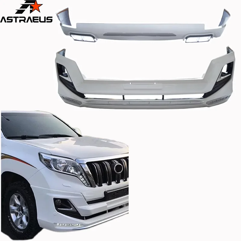 

Front And Rear Bumper For Prado Land Cruiser FJ150 2014-2017 Prado Body Kits With LED