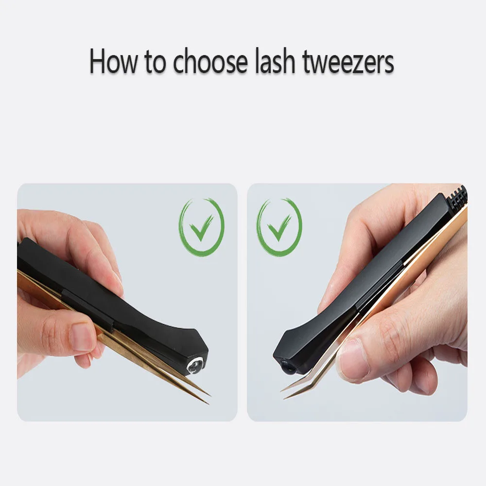 handheld LED Ultraviolet UV tweezers eyelash extension Graft adhesive curing lamp 1/2 bottle glue with foot switch and tweezers