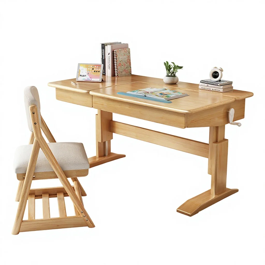 ￥%Children's Study Desk Primary School Students' Writing Desk PVC Modern Minimalism Model 9020 Home Use Height-Adjustable Table