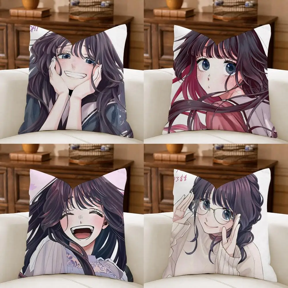 K-Kaoru Hana Wa Rin To Saku Kaoruko Waguri Cushion Cover Linen Square Pillow Case Durable Non-Allergenic And Kind To Skin