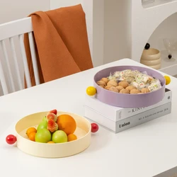 【Epeiushome】 Dopamine Creative Fruit Plate Candy Plate Desktop Tray Snacks Household Ceramic Ball Storage Plate