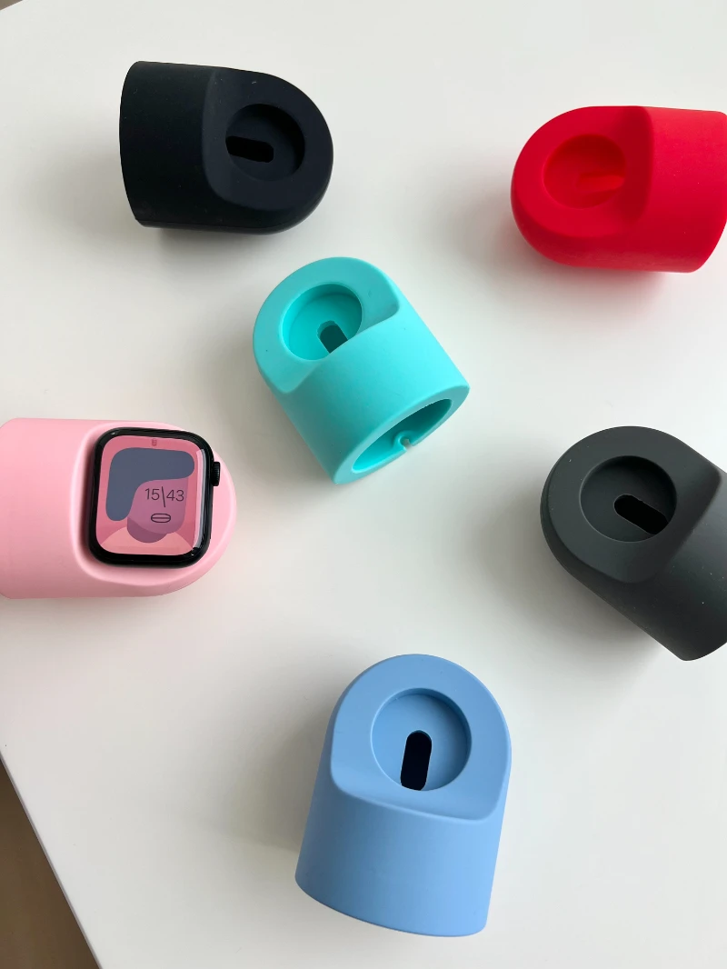 For Apple Watch Series Ultra 3 2 1 11 10 9 8 7 6 5 SE Charger Dock Station Silicone Bracket Iwatch Cable Holder Charger Stand view 2