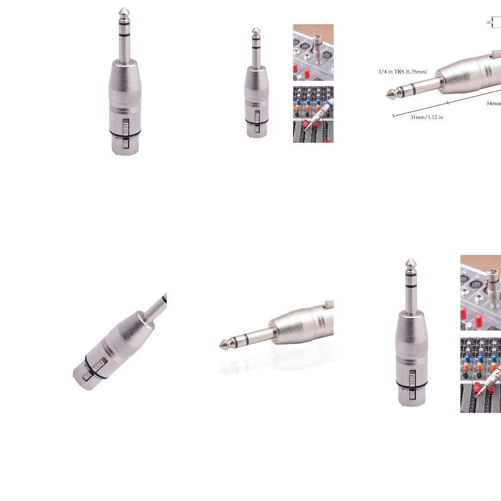 193A 1/4 TS Stereo to XLR Female Connector Quarter Inch to XLR Adapter for Mic