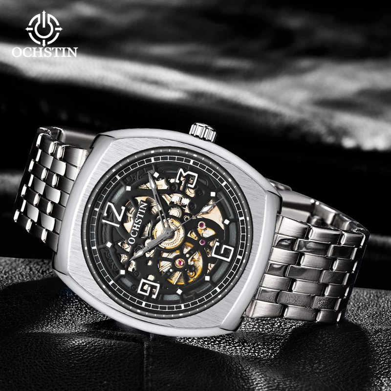 OCHSTIN Men's Watches Top Brand Luxury Business Automatic Mechanical Waterproof Stainless Steel WristWatches Relogio Masculino
