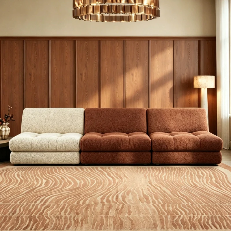 cx medieval cream style fabric, modern living room furniture color matching combination sofa can be disassembled and washed