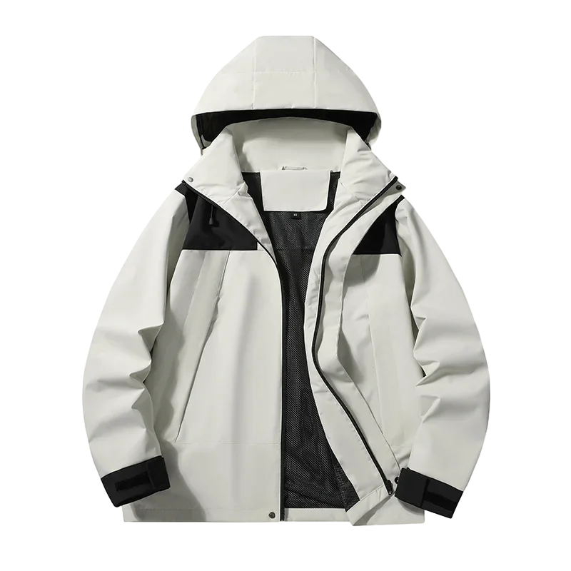 

2024 New Windbreaker Fashionable and Versatile Outdoor Color Blocked Detachable Hat Jacket Man Cycling Windproof Hooded Jacket