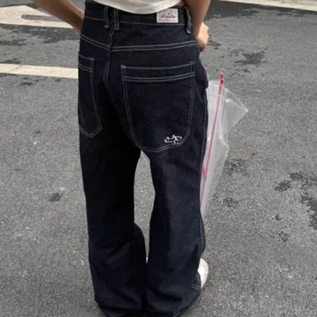Deeptown Oversized Vintage Jeans Retro Baggy Y 2K Harajuku Denim Broek America Streetwear Mode Wijde Pijpen Broekborduurwerk
