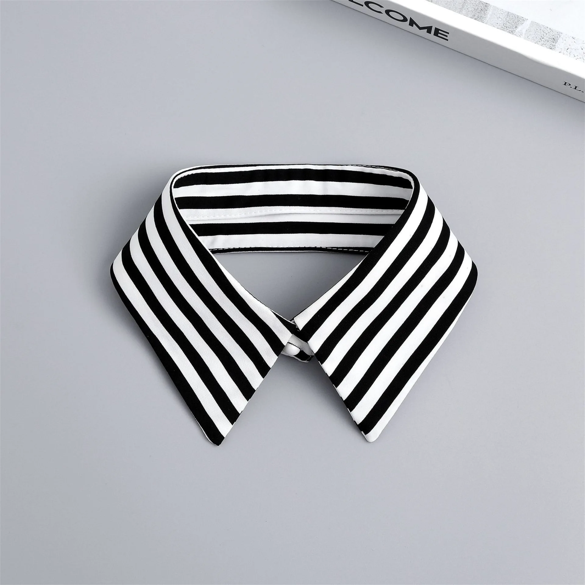 Female Striped Lapel Fake Collar Blouse Sweater Shirt Detachable Collar Shirt False Collar Lapel Clothing Decorative