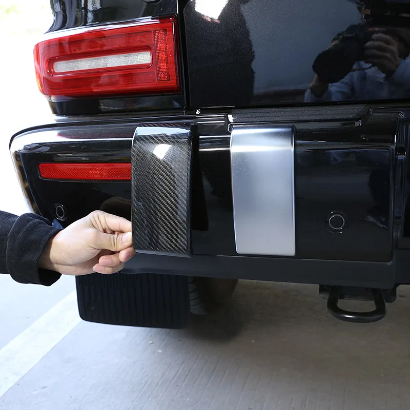 

For Mercedes Benz G class W463 G65 G55 G63 2019-2023 real carbon fiber Rear bumper cover Trim sticker Car Accessories