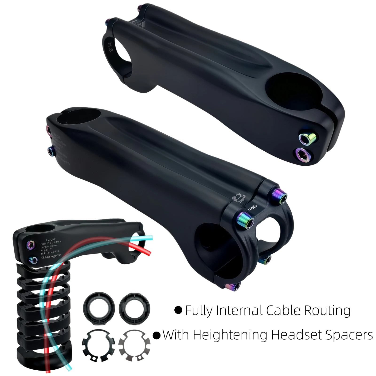 

Карбоновый дорожный MTB гравийный вынос горного велосипеда, внутренняя прокладка кабеля 31,8 мм, стояк с шайбой, прокладка -10-17 o, аксессуары для велосипеда