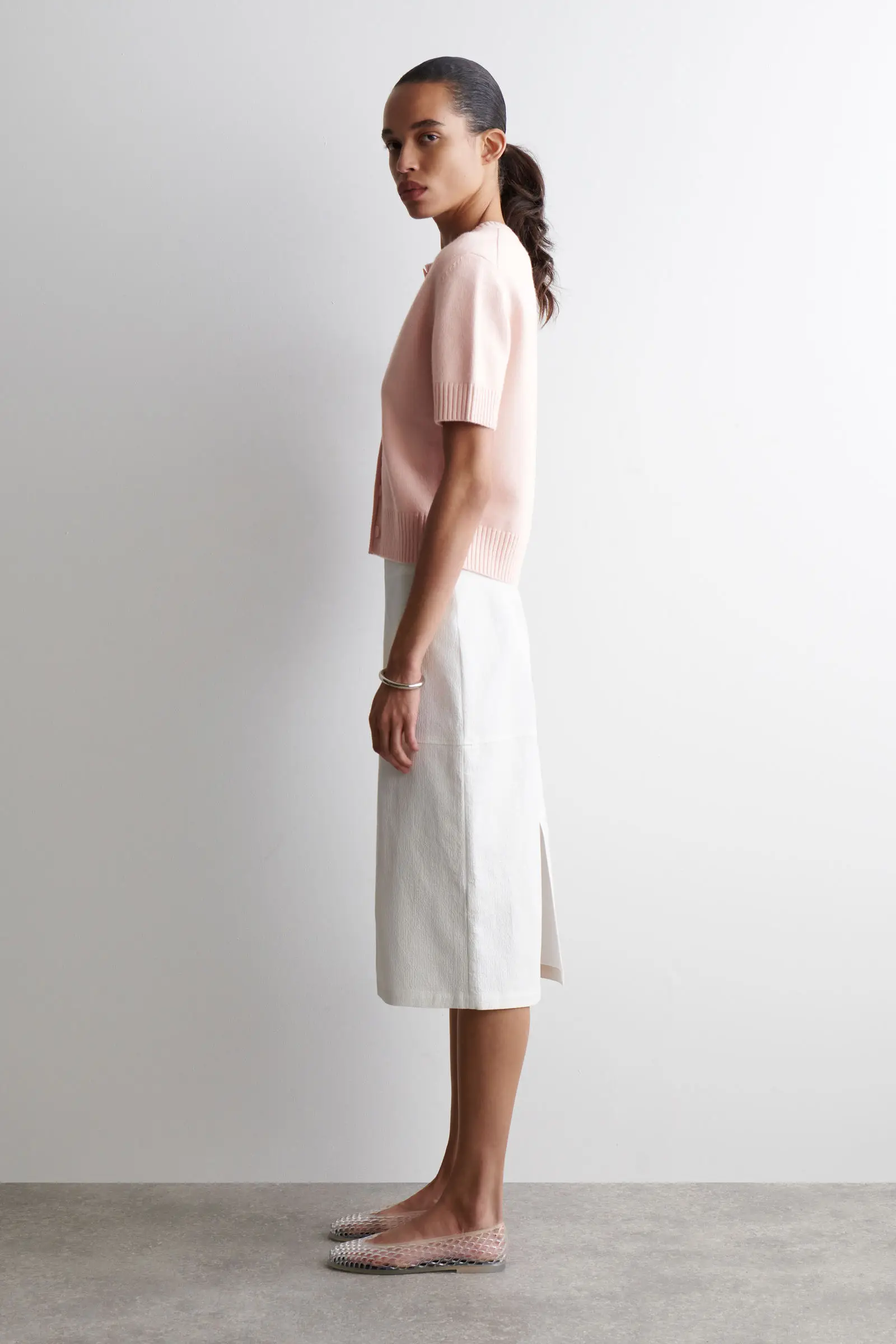 Ethereal MD 2025 massidutti spring new style of Ladies' casual fashion Solid-color polo collar knitted cardigan