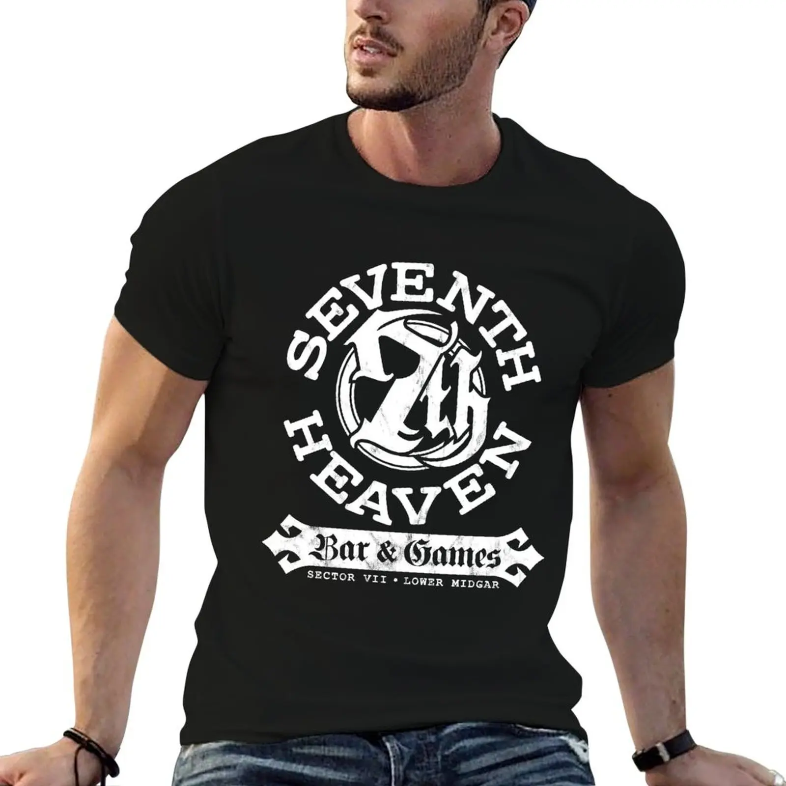 

designer t cotton T-Shirt (White) shirts Sector  7 man shirt Heaven t Bar Seventh