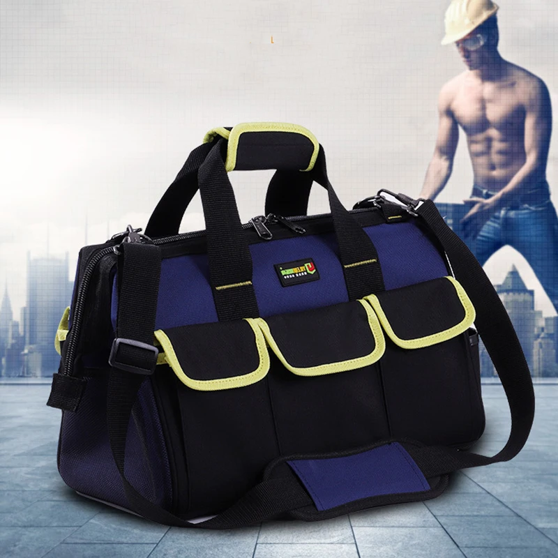 Heavy Mens Duty Multi Tactical Tool Bag Black Nylon