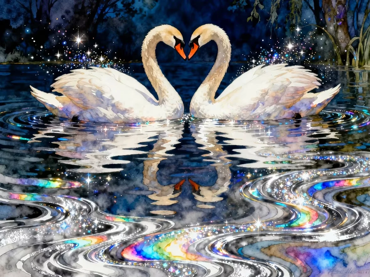 Romantic Swan Oil Painting By Numbers Scenery Paint By Numbers on Canvas Landscape Frameless Home Decor