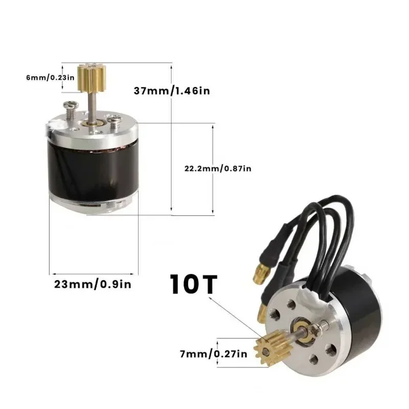 Full Metal Gearbox Upgrade Kit 2322 2600KV Brushless Motor AM32 45A ESC SM3P Plug for 1/12 RC Crawler CarMN82 MN78 MN168 MN99v2