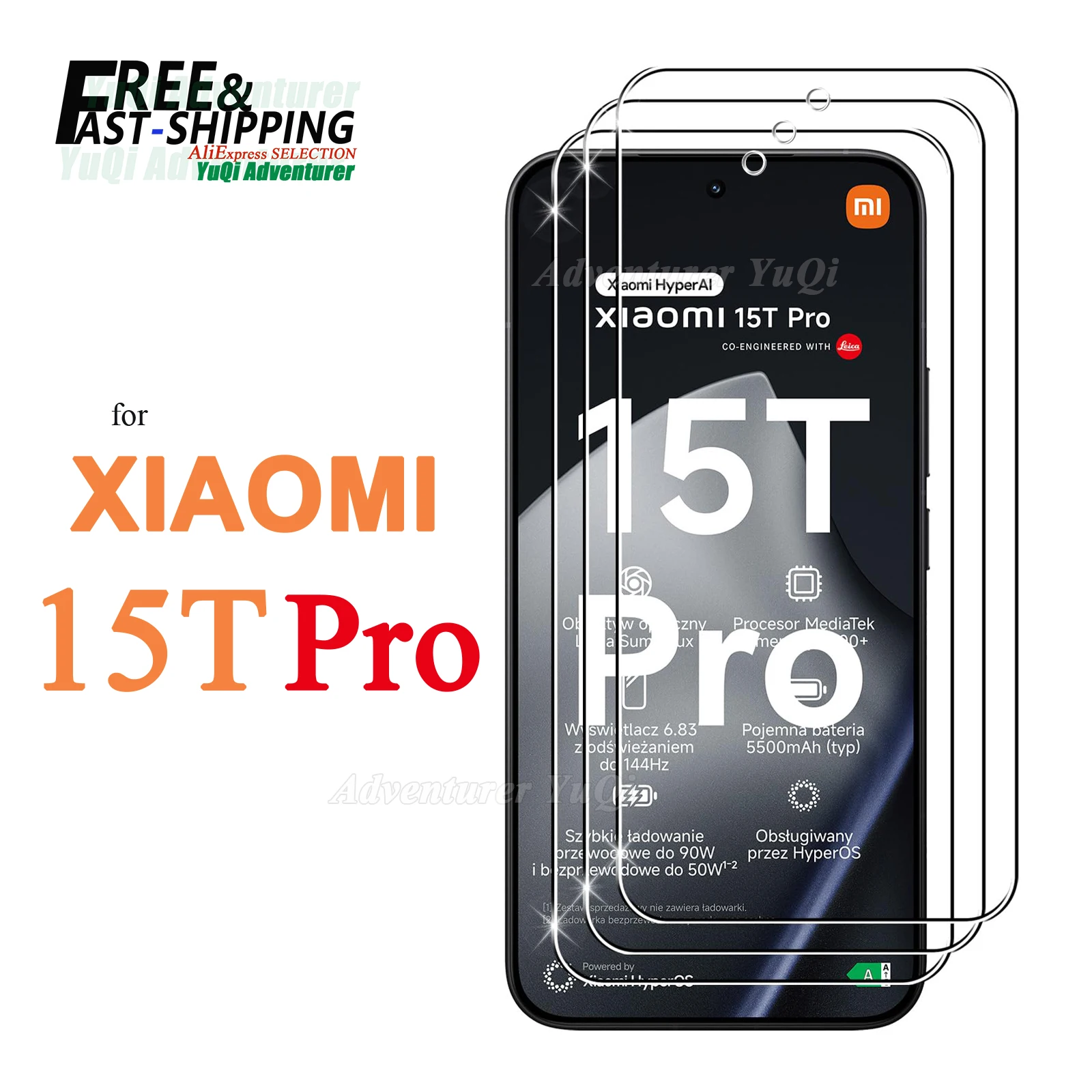 

Screen Protector For Xiaomi 15T Pro Tempered Glass HD 9H Transparent Clear Anti Scratch Case Friendly
