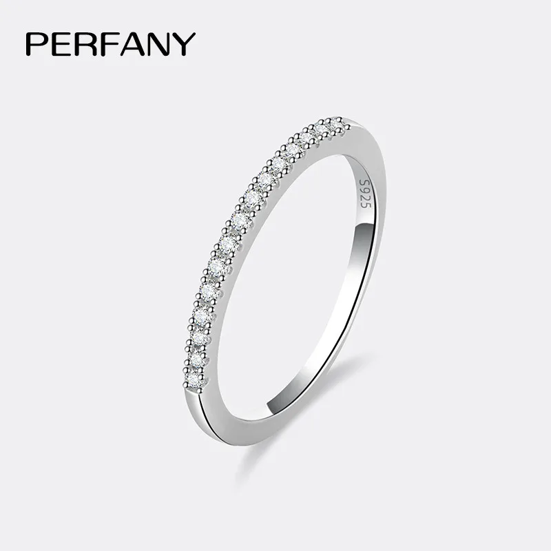 PERFANY GRA Certified Moissanite Ring for Women S925 Pure Silver Classic Eternal Laboratory Diamond Wedding Fashion Jewelry