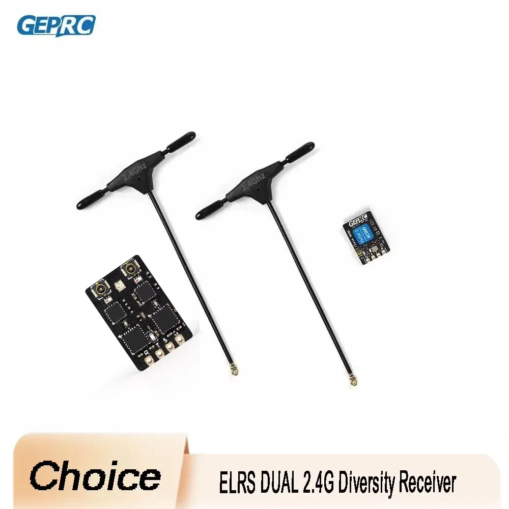 

ELRS двойной 2,4G разнообразие приемник дальнего действия, высокая чувствительность, защита от помех, идеально подходит для FPV Racers Quad Builders