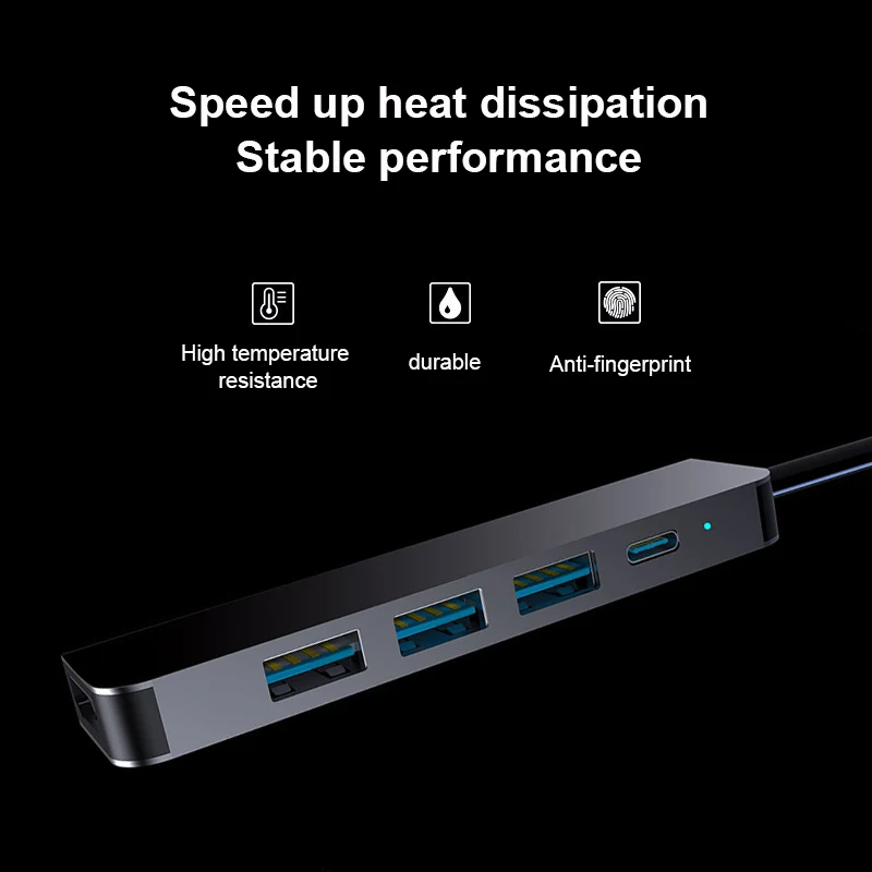 USB C HUB Type C To HDMI-CompatibleSplitter Thunderbolt 3 Docking Station Laptop Adapter  For Macbook Air M1 iPad Pro HDTV