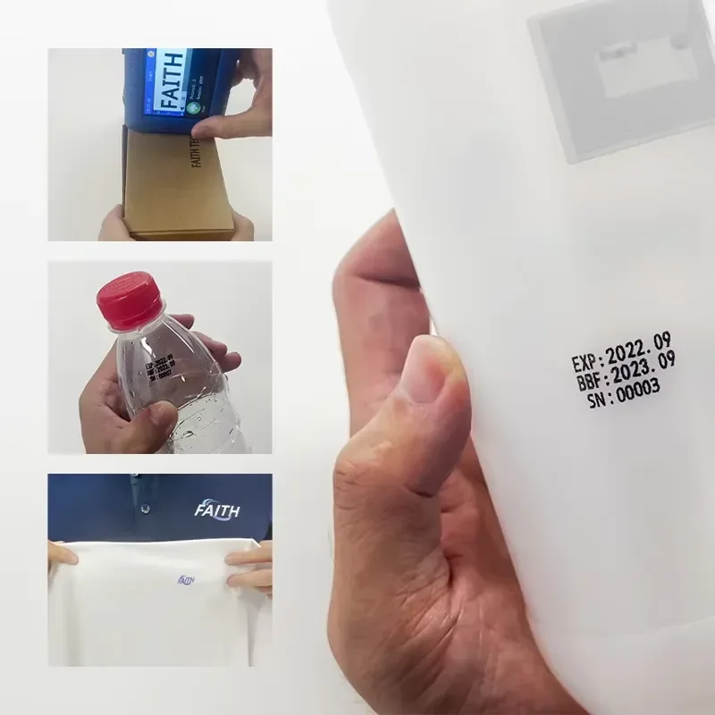 for Faith 12.7mm Inkjet Printer Barcode Printing Mini Portable Handheld Inkjet Printer for Food Packaging Paper Plastic