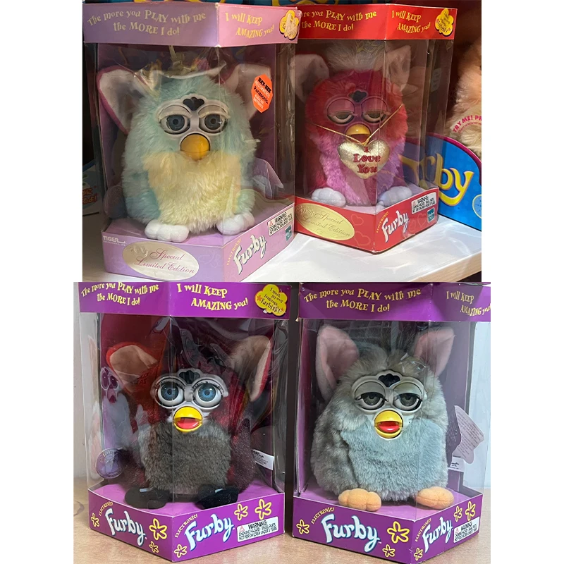 Original furby 1998 ano presente do colecionador retro velho furby 1999 coleção rara eletrônico interativo inteligente brinquedos de pelúcia