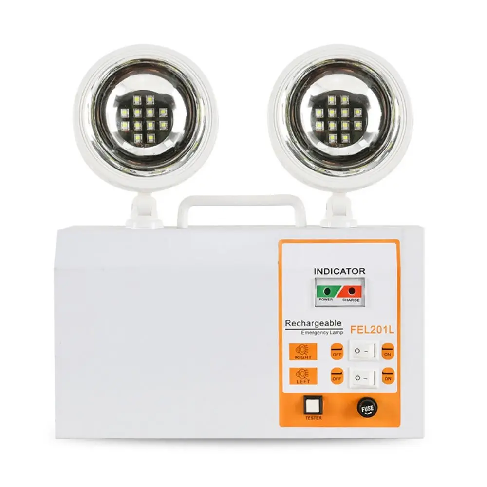 Double Head Emergency Light Wall-Mounted Safety Lighting LED Emergency Light 3W Power Automatic Lighting Fire Emergency Light