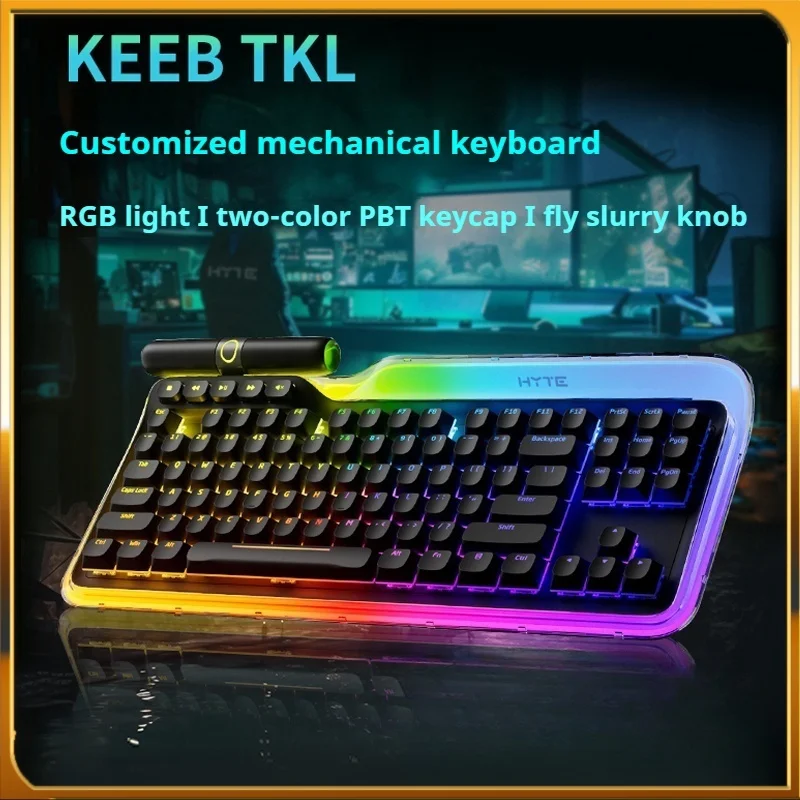 Cool E-Sports Wired Mechanical Keyboard Rgb Light Effect 93 Key Gasket Silencing Structure Tablet Laptop Office Game Keyboard